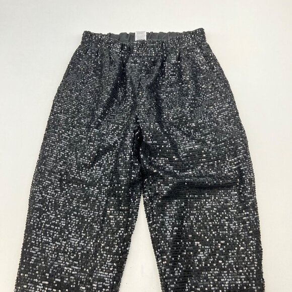 Serra Women’s Sequined Dress Pants Jogger Elastic Waist Black Size Small - Picture 2 of 7